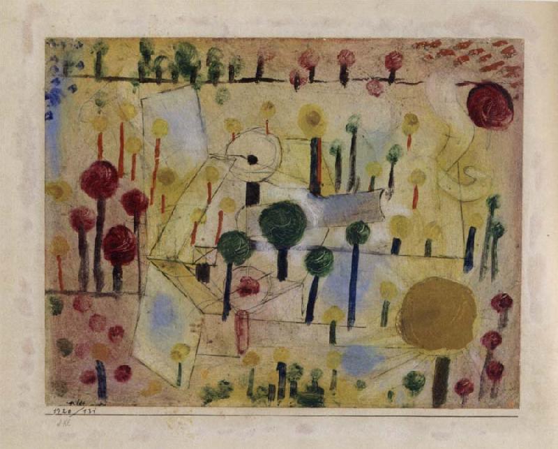 Paul Klee Abstract-imaginary garden oil painting image